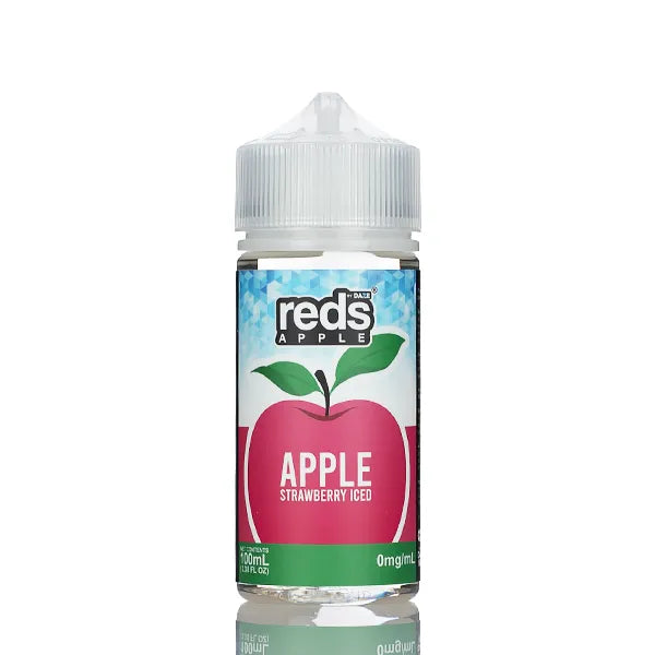 7 Daze Reds Apple ICED - No Nicotine Vape Juice - 100ml - Black Coral